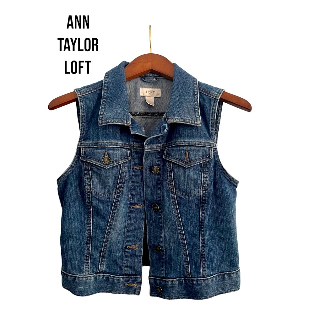 Ann Taylor LOFT denim vest